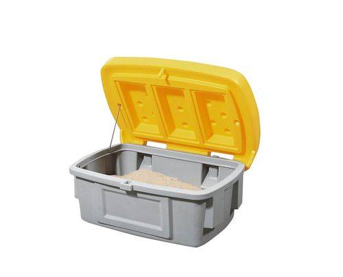 Streugutbehälter SB 100 aus Polyethylen (PE), 100 Liter Volumen, gelber Deckel-0