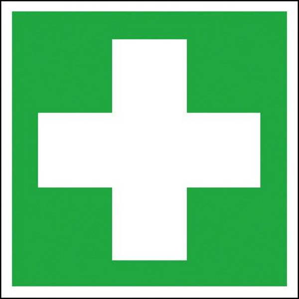 Rettungszeichen Erste Hilfe VE 10 Stk Folie 150 x 150 mm. H. Marahrens Sicherheits- | Industrie- u.