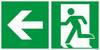 Rettungswege links VE 10 Stk Folie 400 x 200 mm. H. Marahrens Sicherheits- | Industrie- u. Verkehrskenn- |
