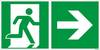 Rettungswege rechts VE 10 Stk Aluminium 300 x 150 mm. H. Marahrens Sicherheits- | Industrie- u. Verkehrskenn-