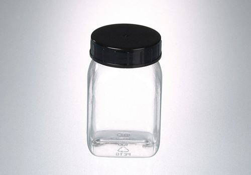 4-Kant-Weithalsdose aus PETG, glasklar, mit Schraubverschluss 200 ml, 24 Stück-0