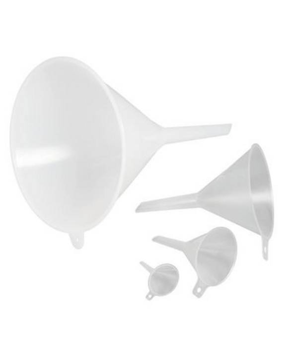Trichter aus Kunststoff (PP), mit Griff und Aufhängeöse, Durchmesser 75 mm, VE = 12 Stück
