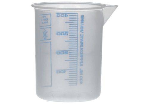 Griffinbecher aus PP, Laborbecher mit aufgedruckter blauer Volumenskala, 400 ml, 24 Stück-2
