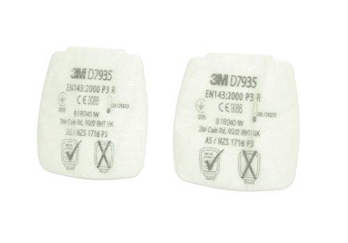 3M Secure Click Partikel-Einlegefilter D7935 P3 R, für Gasfilter D8051, D8055, D8059, VE = 2 Paar-0