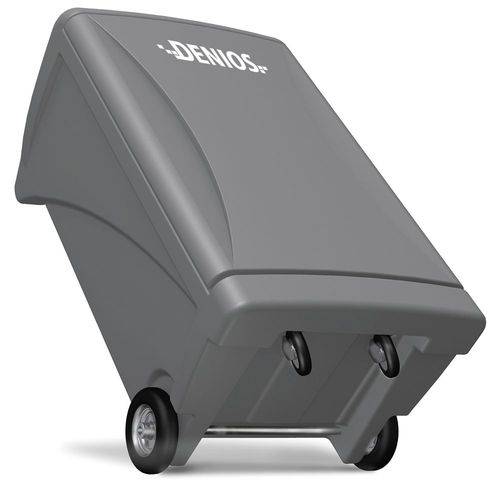 Spenderwagen gefüllt mit zwei Rollen robusten Reinigungstüchern, blau, 3-lagig-5
