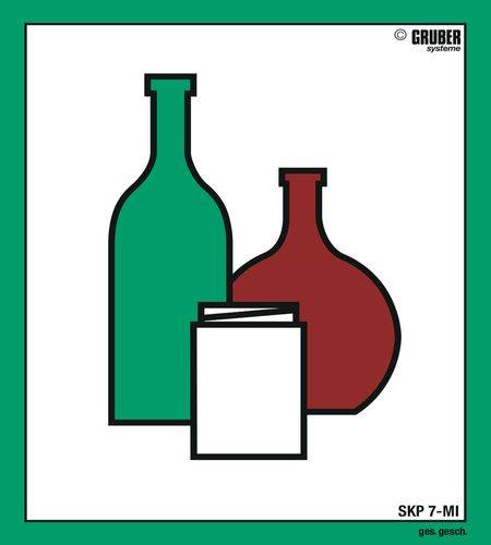 10 Etiketten mit Piktogramm "Buntglas", Format 110 x 130 mm-0