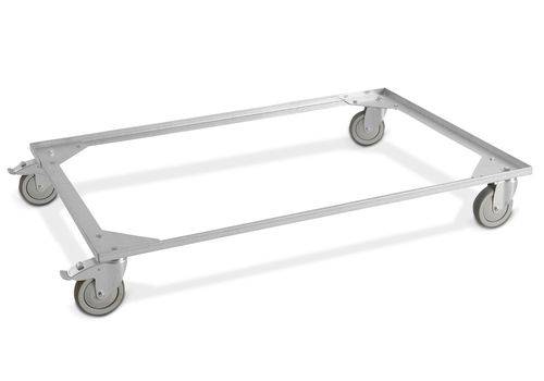 Fahrgestell KM für Euro-Paletten, Aluzink, niedrige Höhe 185 mm, 150 Kg, Feststeller-1