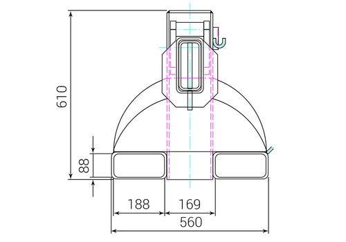 RR Industrietechnik Kranarm Typ RKT3 bis zu 3000kg Tragkraft RAL 5018 Türkisblau-3