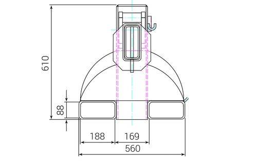Kranarm, auszieh- und höhenverstellbar, Traglast 650 - 3000 kg, verzinkt-3