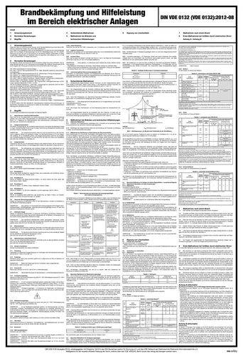 Sicherheitsaushang VDE-Bestimmungen zur Brandbekämpfung VDE 0132, Kunststoff, 500 x 810 mm-0