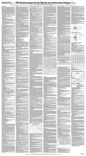 Sicherheitsaushang VDE-Bestimmungen Betrieb v. elektr. Anlagen VDE 0105-100/A1, Kunstst., 500x810 mm-1