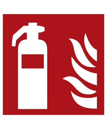 Brandschutzschild "Feuerlöscher", ISO 7010, Kunststoff, LN, 300 x 300 mm, VE = 5 Stück-0