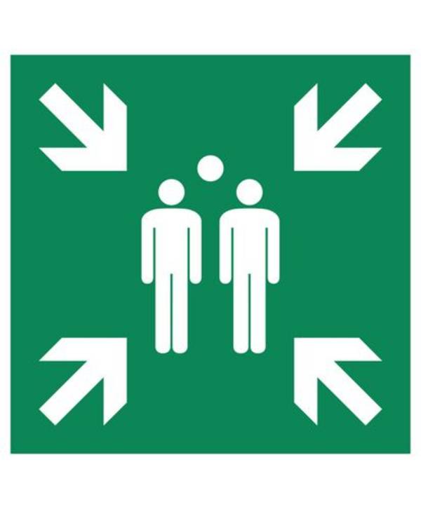 Rettungszeichen Sammelstelle Aluminium 400 x 400 mm. H. Marahrens Sicherheits- | Industrie- u. Verkehrskenn- |