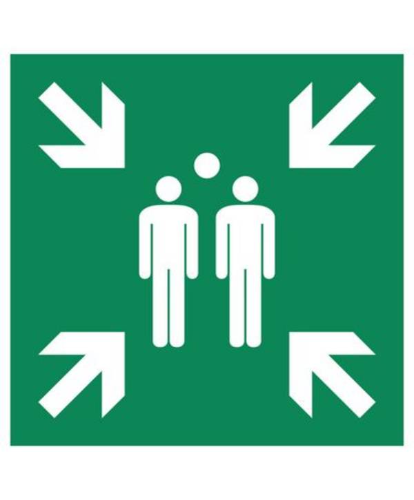 Rettungszeichen Sammelstelle Aluminium 600 x 600 mm. H. Marahrens Sicherheits- | Industrie- u. Verkehrskenn- |