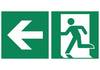 Rettungswege links VE 10 Stk Kunststoff 300 x 150 mm. H. Marahrens Sicherheits- | Industrie- u. Verkehrskenn-