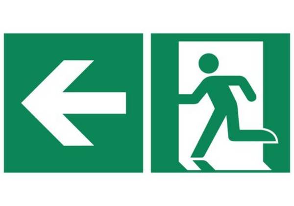 Rettungswege links VE 10 Stk Kunststoff 300 x 150 mm. H. Marahrens Sicherheits- | Industrie- u. Verkehrskenn-