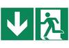 Rettungswege unten VE 10 Stk Kunststoff 300 x 150 mm. H. Marahrens Sicherheits- | Industrie- u. Verkehrskenn-