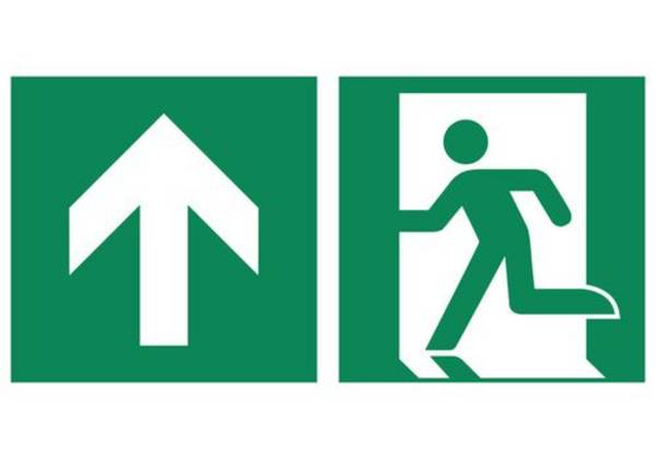 Rettungswege oben VE 10 Stk Kunststoff 300 x 150 mm. H. Marahrens Sicherheits- | Industrie- u. Verkehrskenn-