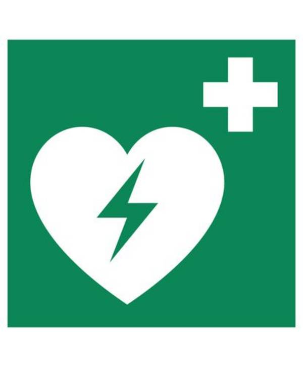 Rettungszeichen Automatisierter externer Defibrillator VE 10 Stk Aluminium 200 x 200 mm. H. Marahrens