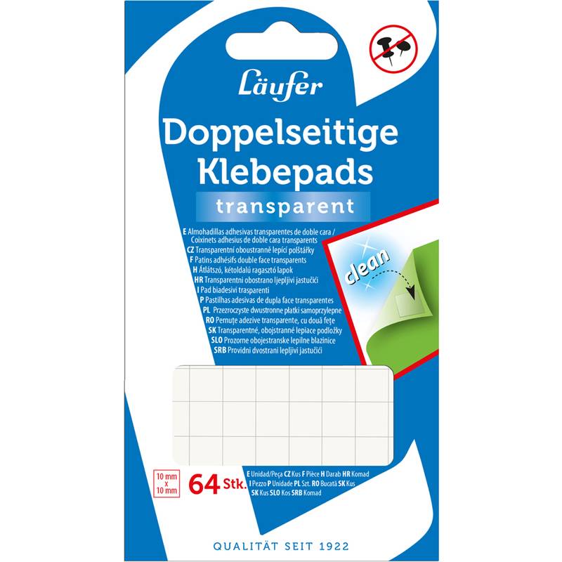 Läufer Klebepads, wieder ablösbar, transparent-0