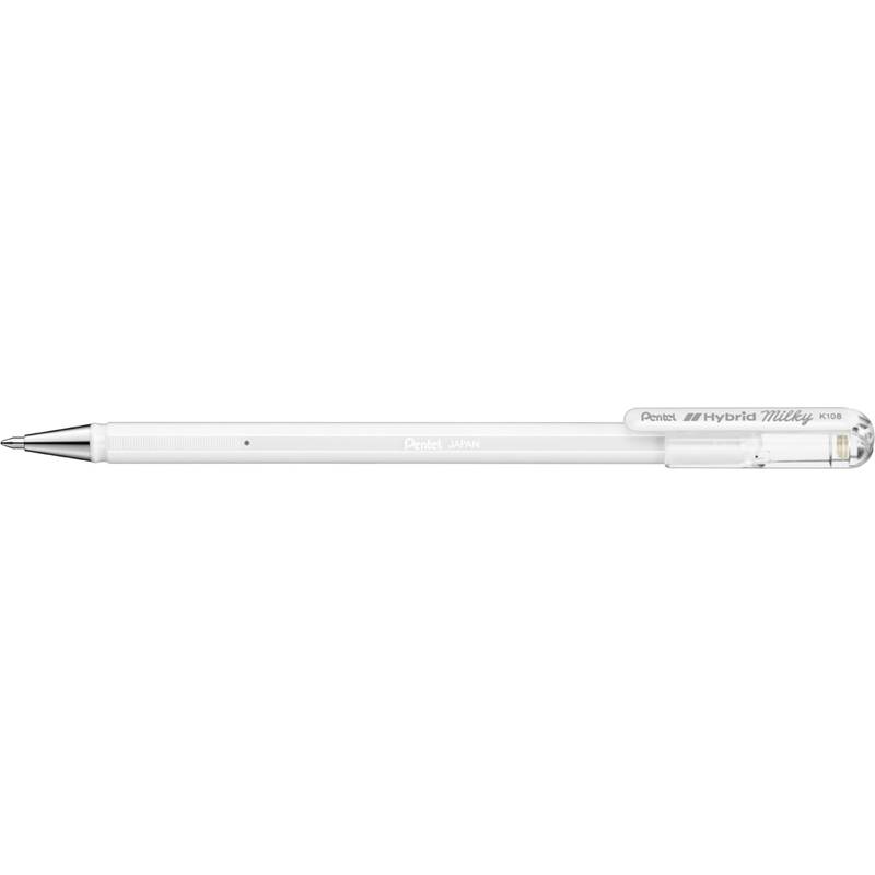 Pentel Gel-Tintenroller Hybrid Milky, weiss-0