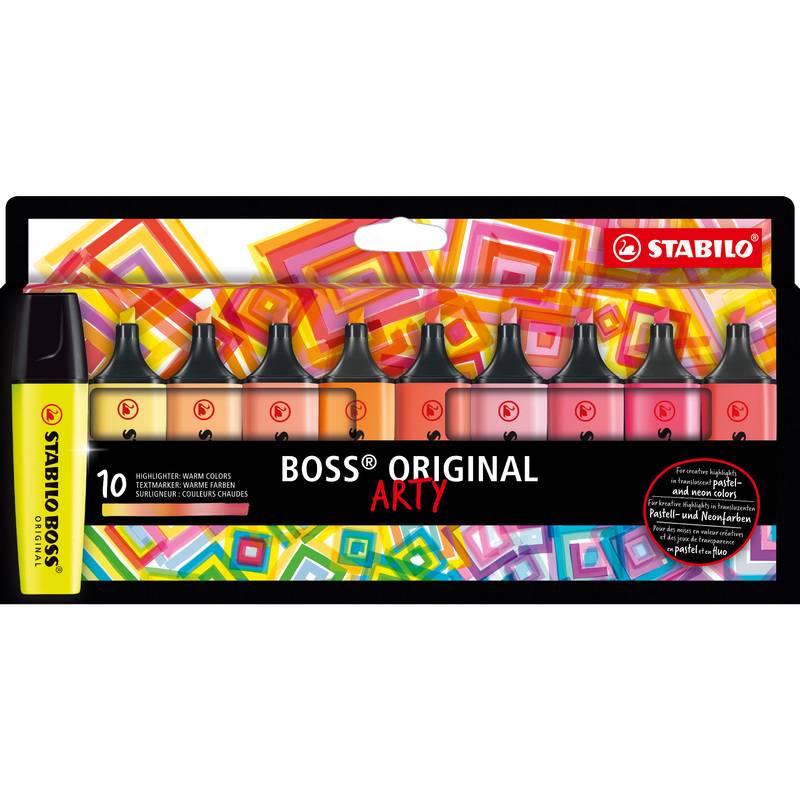 Textmarker Boss Original Etui -Arty- sortiert Etui VE=10 Stifte-0