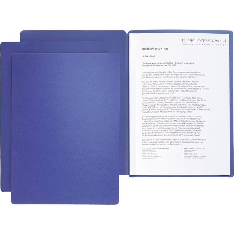 PAGNA Präsentations- / Bewerbungsmappe "Star", DIN A4, blau-0