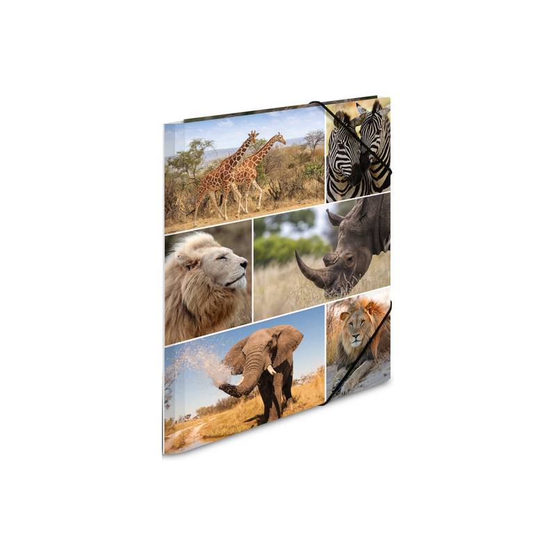 Sammelmappe A4 Pappe Afrika Tiere-0