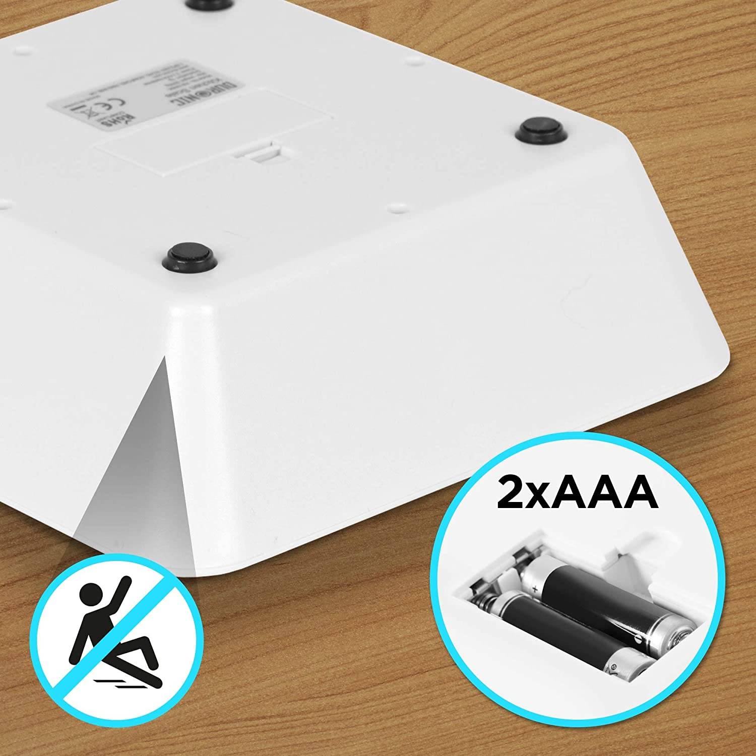 Duronic KS100 PK Küchenwaage - Digitale Lebensmittelwaage mit 1,2 L abnehmbarer Schüssel - Haushaltswaage bis 5kg-6