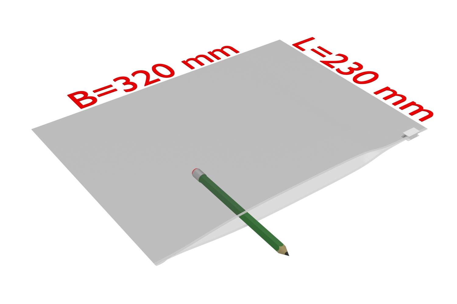 PE-Gleitverschlussbeutel, transparent, 75 µ, 320 x 230 mm-0