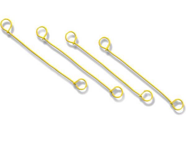 Blitzbinder Länge 120mm Draht gelb TRANSPAK