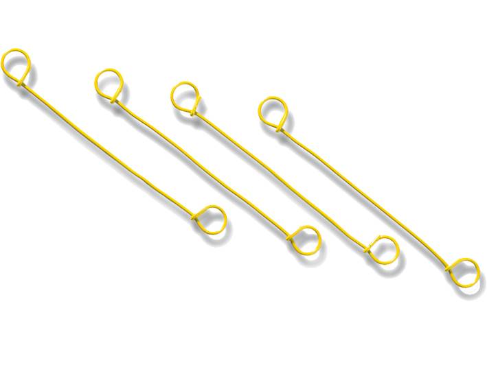 Blitzbinder Länge 120mm Draht gelb TRANSPAK-0