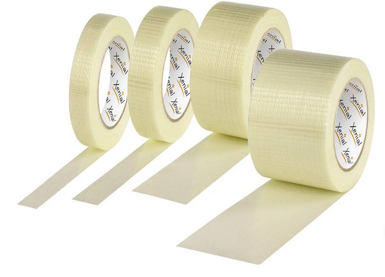 Xenial Filamentklebeband, gitterverstärkt, 130 µ, 75 mm x 50 lfm.-2