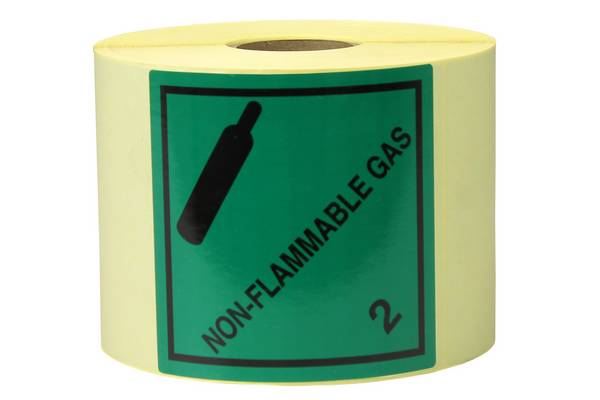 Gefahrgut-Etiketten, Papier, 100 x 100 mm, "Non Flammable Gas"