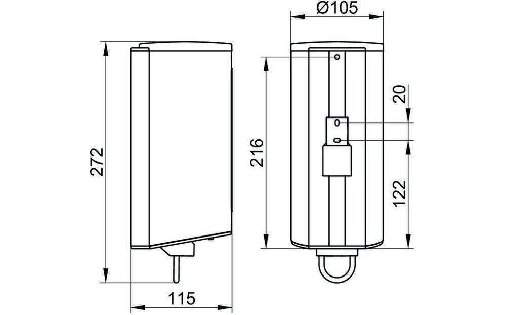 Keuco Plan Lotionspender, XL mit Pumpe und Kunststoffeinsatz, Silber eloxiert, 14954170100-2