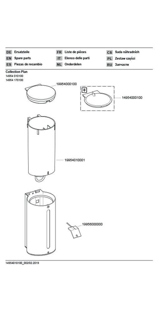 Keuco Plan Lotionspender, XL mit Pumpe und Kunststoffeinsatz, Silber eloxiert, 14954170100-3