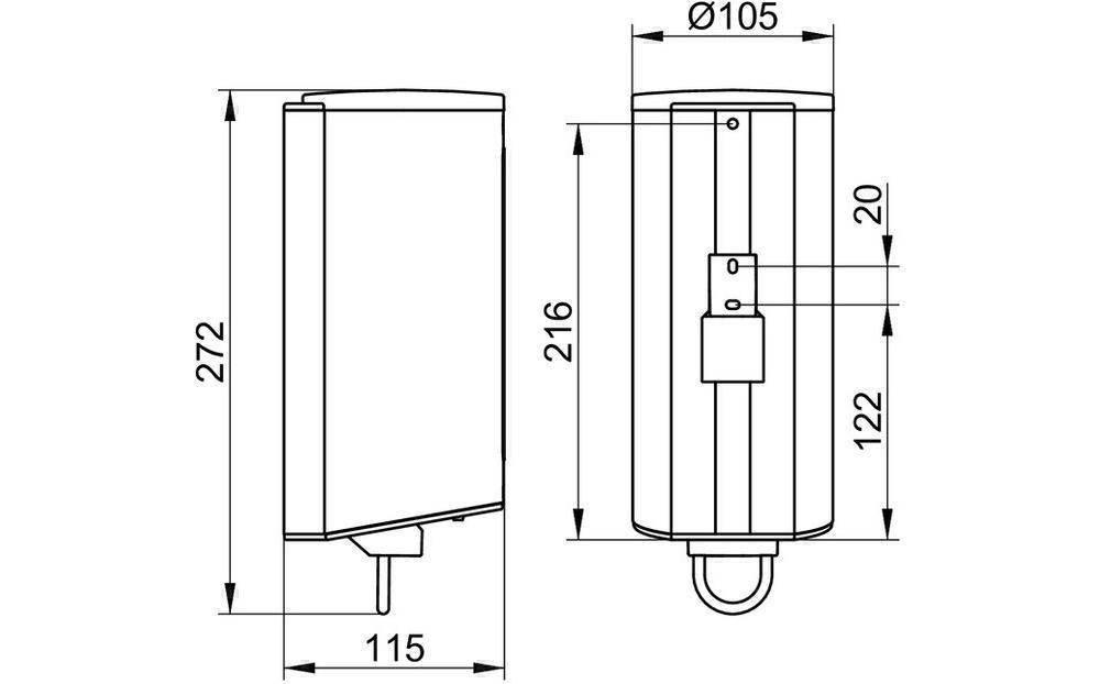 Keuco Plan Lotionspender, XL mit Pumpe und Kunststoffeinsatz, Silber eloxiert, 14954170100-4
