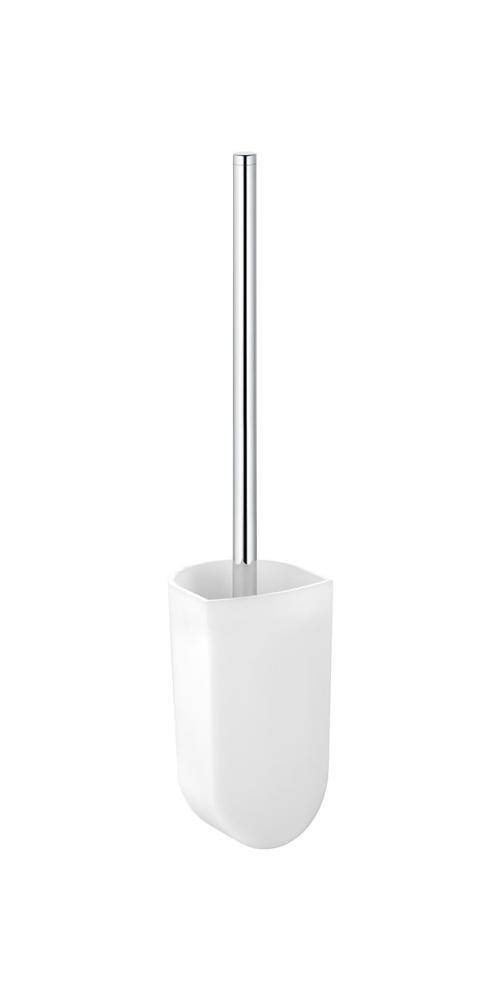 Keuco Elegance Toilettenbürstengarnitur mit Glas-Einsatz, Verchromt, 11669019000