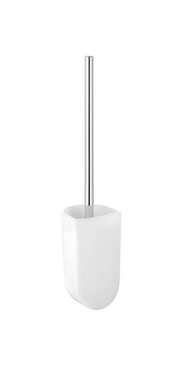 Keuco Elegance Toilettenbürstengarnitur mit Glas-Einsatz, Verchromt, 11669019000