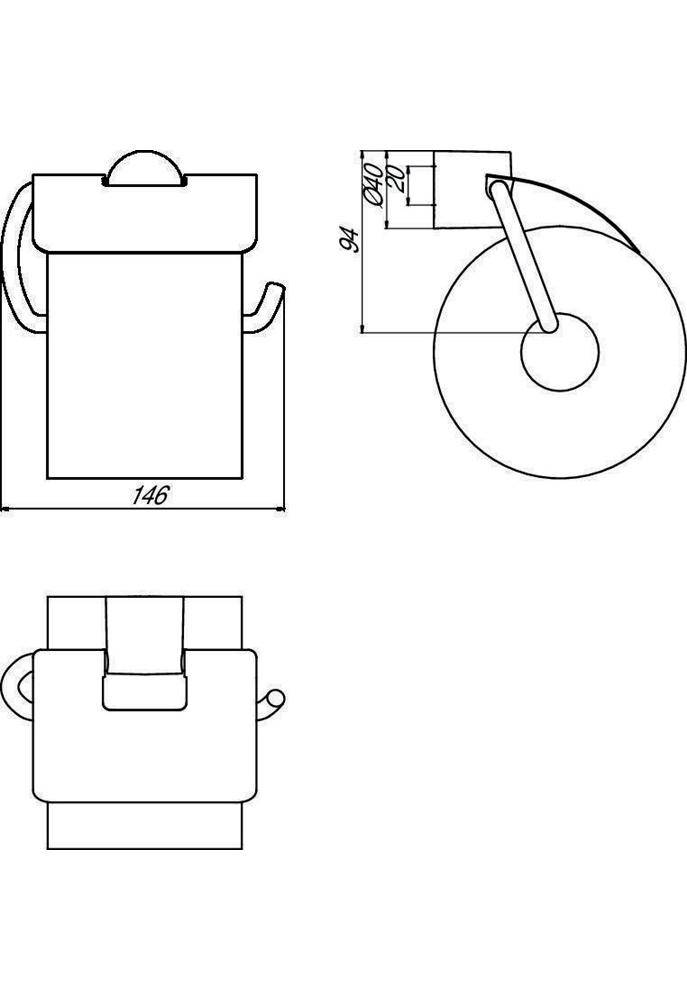 EMCO 450000100 Papierhalter rondo 2 mit Deckel chrom-1