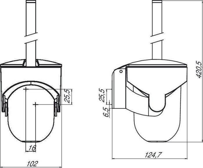 EMCO Toilettenbürstengarnitur SYSTEM 2 Wdmod. Beh Kunststoff-1