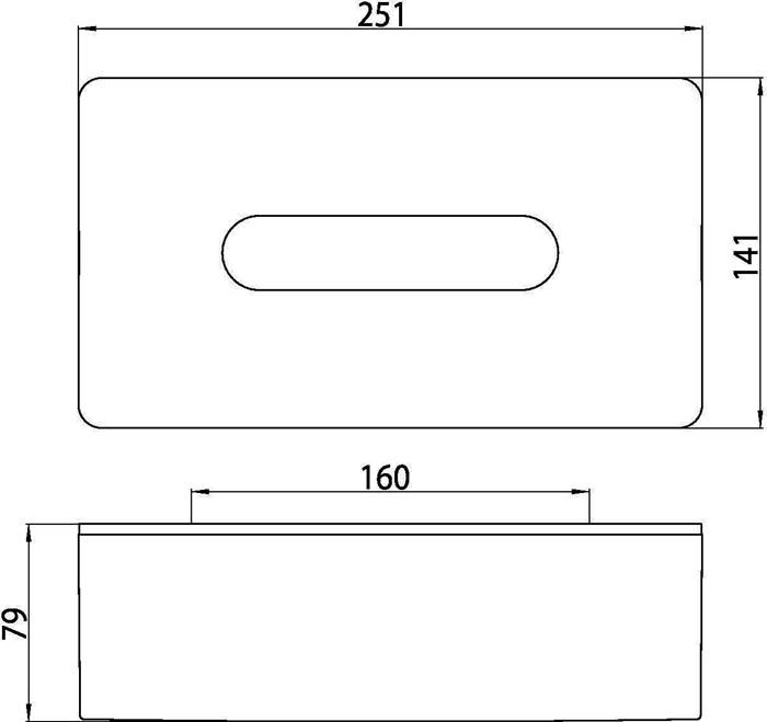 Emco EC Kosmetiktuchbox loft 13400 250x79x140-1
