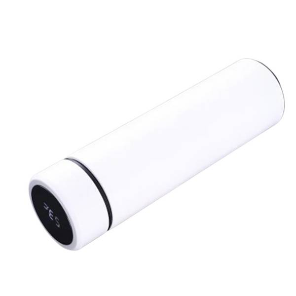 Isolierflasche mit LCD Temperaturanzeige 500ml weiß