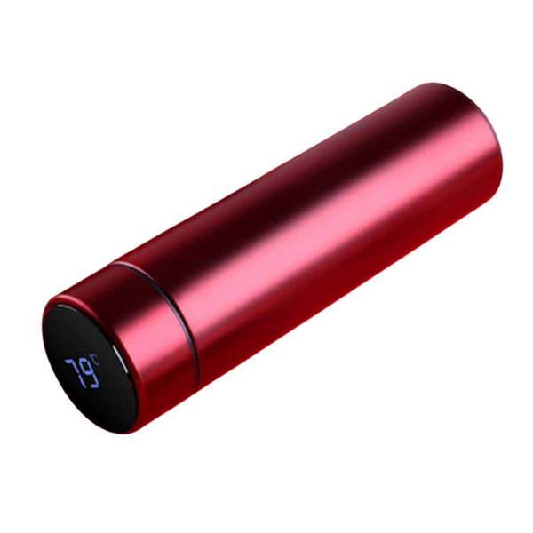 Isolierflasche mit LCD Temperaturanzeige 500ml rot