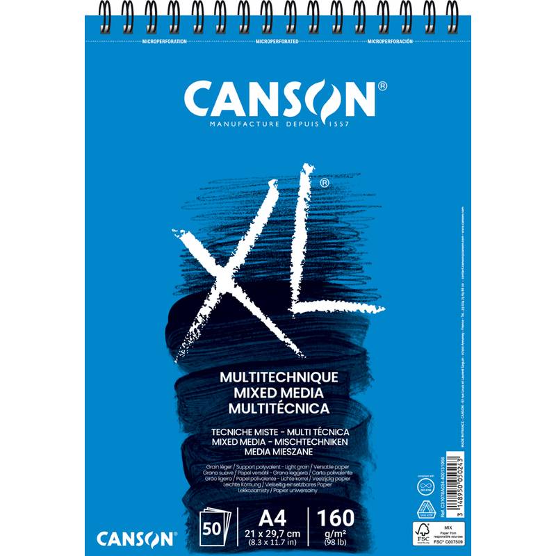 CANSON Studienblock XL MIXED MEDIA, DIN A4 (5299257)-0