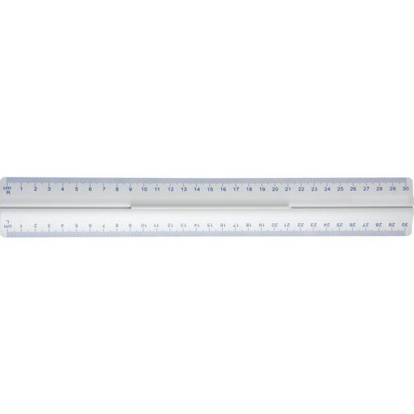 WEDO Lineal 30cm Alu mit Griff, f. Rechts- u. Linkshänder