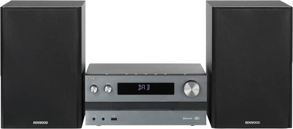 JVC - Kenwood M-918DAB-H, Heim-Audio-Mikrosystem, Aluminium, Schwarz, 1 Disks, 10 W, 2-Wege, 13 cm-1