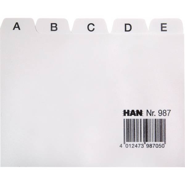 Register A7 A-Z 25-teilig grau