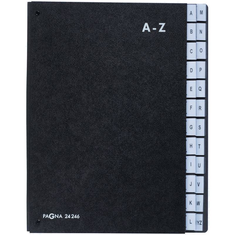 Pultordner A-Z 24 Fächer schwarz englisch-0