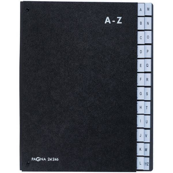 Pultordner A-Z 24 Fächer schwarz englisch